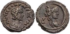 RÖMISCHE PROVINZIALPRÄGUNGEN ÄGYPTEN ALEXANDRIA Otacilia Severa, Gemahlin des Philippus I. Arabs, 244-249 n. Chr. BI-Tetradrachme 245/246 n. Chr. (= Jahr 3 des Philippus I.) Vs.: drapierte Büste mit D