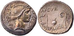 Part 2: RÖMISCHE MÜNZEN IMPERATORISCHE PRÄGUNGEN C. Iulius Caesar, gest. 44 v. Chr. AR-Denar 46 v. Chr. Mzst. in Nordafrika (?) Vs.: COS. TERT DICT. ITER, Kopf der Ceres mit Ährenkranz n. r., Rs.: AVG