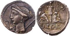 Part 2: RÖMISCHE MÜNZEN IMPERATORISCHE PRÄGUNGEN C. Iulius Caesar, gest. 44 v. Chr. AR-Denar 46/45 v. Chr. Heeresmzst. in Spanien Vs.: Büste der Venus mit Diadem n. l., auf der linken Schulter Cupido,