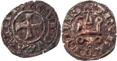 Part 2: KREUZFAHRER ATHEN Guy II. de la Roche, 1287-1308. Billon-Denier Tournois Theben Vs.: + . GVI . DVX : ATEHES Y, Fußkreuz im Perlkreis, Rs.: + ThEBAHI CIVIS ., Kastell, unten Stern Metcalf, Lati