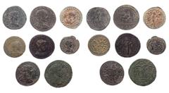 LOTS ANTIKER MÜNZEN Lot, römische Provinzialprägungen AE-Prägungen aus Kilikien, Tarsos: Elagabalus, AE-Diassarion, 14,38g; Maximinus Thrax, AE-Tetrassarion, 30,36g; Traianus Decius, AE-Tetrassarion, 