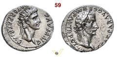 ROMANE CALIGOLA (37-41) Denario (emissioni in onore di Augusto) Lugdunum D/ Testa laureata di Caligola R/ Testa radiata di Augusto. Coh. 2 RIC 10 Ag g 3,72 mm 19 • Ex Crippa, 2010. Bellissimo esemplar