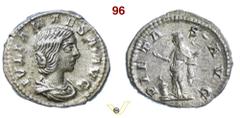 ROMANE GIULIA MESA (218-220, nonna di Elagabalo) Denario D/ Busto drappeggiato R/ La Pietas in atto di bruciare incenso su di un altare. Coh. 29 Ag g 3,18 mm 20 BB (No delivery outside Italy)