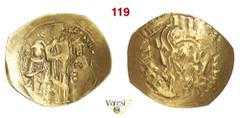 MONETAZIONE ANTICA ANDRONICO II PALEOLOGO e MICHELE IX (1282-1328) Hyperpyron Costantinopoli D/ Cristo benedicente Andronico e Michele R/ Busto orante della Beata Vergine entro le mura della città Sea
