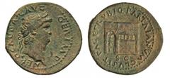 - NERONE (54-68) Asse. D/ Testa laureata R/ Tempio di Giano. Coh. tipo 163 Tredici tipo 66 Ae g 10,74 ¥ Variante non censita con PACE P R VBIQ PARTA IANVM CLVSIT BB