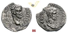 ROMANE IMPERIALI CALIGOLA (37-41) Denario. D/ Testa di Caligola R/ Busto drappeggiato di Agrippina maggiore. RIC 8 Ag g 3,06 Molto rara MB