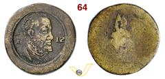 ZECCHE ITALIANE MILANO - FILIPPO II DI SPAGNA (1554-1598) Peso monetale del Ducatone. D/ Busto corazzato di Filippo II e nel campo 1 12 (112 Soldi) Ot g 31,09 Molto rara