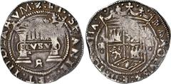 Mexico Silver Cobs MEXICO, Mexico City, 3 reales, Charles-Joanna, "Early Series," assayer Rincón, three bars denomination, extremely rare, NGC XF 40, ex-Angert. Nesmith-5d type/5d; Cal-114; S-M1; KM-1