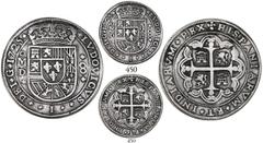 Mexico City, Mexico, cob 8 reales Royal, 1725D, Louis I, double ornaments flanking ordinal, extremely rare and important. S-M23; KM-49; CT-28. Mexico City, Mexico, cob 8 reales Royal, 1725D, Louis I, 