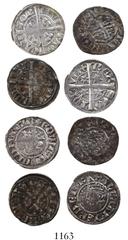 World Coins Lot of 4 medieval silver pennies of England, France and Scotland, 1200s to 1300s. 5.36 grams total. This lot consists of the following: England, penny, Henry III, Canterbury mint, ca. 1216