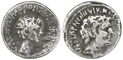 Ancient Coins Roman Empire, AR denarius, Mark Antony and Octavian, as Triumvirs and Imperators (43-31 BC), struck 41 BC. Crawford 528/3; Sydenham 1194; RSC 02. 3.18 grams. M ANTON IMP III VIR R P C AV