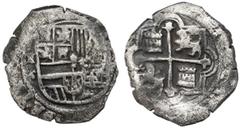 Shipwreck Coins Mexico City, Mexico, cob 2 reales, Philip III, assayer F below II to left, (oM-oD) to right, very rare, ex-Rudman.S-M14a; KM-unl; Cal-612.6.51 grams.Among the first Philip III issues w