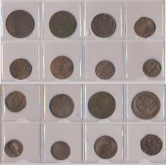 Alle Welt: Lot 8 nicht näher bestimmten Münzen aus Kupfer, gereinigt. Dabei Römer, Asiatischer Raum, Vatikan, Österreich-Ungarn. Überwiegend gering Erhalten. [taxed under margin system] Gebotslos, Zus
