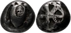 Greek Coins Attika: Aigina, Insel vor Attika: AR-Stater, 12,1 g, Seeschildkröte/6 fach geteiltes Incusum, sehr schön. [taxed under margin system]