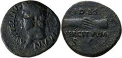 Roman Coins Vitellius (69 n.Chr.): Æ-As, 69 n. Chr., A VITELLIVS IMP GERMAN / FIDES EXERCITVVM-SC, Kampmann 19.46, RIC 42, Cohen 34,9,58 g, sehr schön. [taxed under margin system]