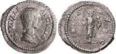 Roman Coins Plautilla (202 - 205): AR-Denar, PLAVTILLA AVGVSTA / PIETAS AVGG, Kampmann 52.8, RIC 367, Cohen 16, 3,24 g, gutes sehr schön. [taxed under margin system]