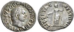 Roman Coins Vitellius (69 n.Chr.): Vitellius April-Dez. 69-69: Denar o.J., Rom, C. 47, RIC 105, 3,41g, vorzüglich+. [taxed under margin system]