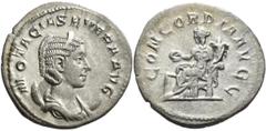 Roman Coins Otacilia Severa (+ 249 n.Chr.): Otacilia Severa +249: AR Antoninian, 3,21 g, vorzüglich. [taxed under margin system]