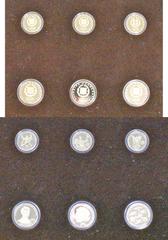 Griechenland: 2500 und 5000 Drachmen Set 1981-1982 auf die Pan-European Games (XIII. Leichtathletik - Europameisterschaften) 1982 in Athen. 2500er: KM# 128, 141 und 142. Friedberg 24, 26 und 28. 5000e