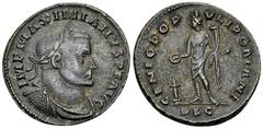 Maximianus Herculius AE Nummus, Lugdunum Maximianus Herculius (286-305 AD). AE Nummus (27 mm, 9.59 g), Lugdunum, c. 305-307 AD. Obv. IMP MAXIMIANVS P F AVG, laureate, draped and cuirassed bust to left