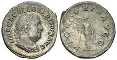Balbinus AR Denarius, Victory reverse Balbinus (238 AD). AR Denarius (20 mm, 2.57 g), Rome, c. April-June 238. Obv. IMP C D CAEL BALBINVS AVG, Laureate, draped and cuirassed bust to right. Rev. VICTOR