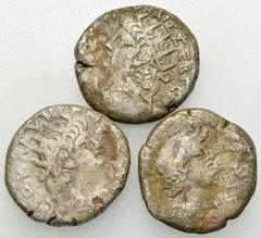 Nero, Lot of 3 BI Tetradrachms Egypt, Alexandria. Nero. Lot of 3 (three) BI Tetradrachms. Fair/fine and better. (3) From the François Righetti collection and ex Naville Numismatics 62 (2020), lot 219 