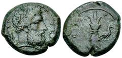 Syracuse AE Hemidrachm, c. 344-317 BC Sicily, Syracuse. Time of Timoleon and the Third Democracy. AE Hemidrachm (22-25 mm, 13.07 g), c. 344-317 BC. Obv. ΖΕΥΣ ΕΛΕΥΘΕΡΙΟΣ, Laureate head of Zeus Eleuther