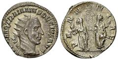 Ancient Coins Traianus Decius AR Antoninianus, The two Pannoniae Traianus Decius (249-251 AD). AR Antoninianus (21-22 mm, 5.15 g), Rome. Obv. IMP C M Q TRAIANVS DECIVS AVG, Radiate and cuirassed bust 