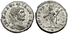 Maximianus Herculius Follis, Trier mint Maximianus Herculius (286-305 AD). AE Follis (10.11 g, 25-26 mm), Treveri (Trier), 296/297 AD. Obv. IMP MAXIMIANVS AVG, Laureate head right. Rev. GENIO POPVLI R