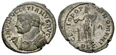 Diocletianus Follis, scarce bust type Diocletianus (284-305 AD). AE Follis (27-30 mm, 9.31 g), Lugdunum (Lyons), c. 301-303 AD. Obv. IMP DIOCLETIANVS AVG, Laureate and cuirassed bust left, sceptre ove