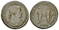 Maximianus AE Follis, abdication issue Maximianus Herculius, as Senior Augustus (305-307 AD). AE Follis (27 mm, 10.06 g), Treveri (Trier). Obv. D N MAXIMIANO FELICISSIMO SEN AVG, laureate and mantled 