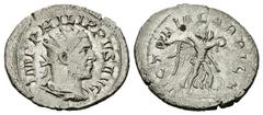 Philippus I Antoninianus, VICTORIA CARPICA Philippus I (244-249 AD). AR Antoninianus (21-25 mm, 3.96 g), Roma (Rome), 247-249 AD. Obv. IMP PHILIPPVS AVG, radiate, draped and cuirassed bust right, seen