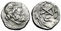 Sicyon Hemidrachm of Achaean type, ex BCD, very rare Sicyon, Sicyonia. AR Hemidrachm of Achaean League type (14-15 mm, 2.35 g), c. early 80s BC. Obv. Laureate head of Zeus right. Rev. Central monogram