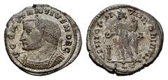 Constantius Follis, Lugdunum mint, scarce Constantius I Chlorus as Caesar (293-305 AD). AE Follis (27-29 mm, 9.26 g), Lugdunum (Lyons), c. 301-303 AD. Obv. CONSTANTIVS NOB C, Laureate and cuirassed bu