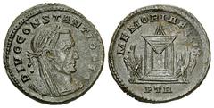 Divus Constantius I AE Follis, Trier Divus Constantius I (died 306 AD). Under Constantinus I. AE Follis (26 mm, 7.17 g), Treveri (Trier), c. 307-308 AD. Obv. DIVO CONSTANTIO PIO, laureate, veiled, and