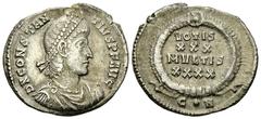 Constantius II AR Siliqua, Constantiopolis Constantius II (337-361 AD). AR Siliqua (21 mm, 3.24 g), Constantinopolis mint. Obv. D N CONSTANTIVS P F AVG, Pearl-diademed, draped and cuirassed bust right