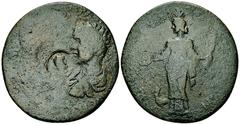 Caracalla and Geta AE36, erroneous damnatio memoriae Caracalla and Geta . AE36 (14.80 g), Stratonikeia, Caria, 209-212. Obv. Bust of Caracalla (erased), laureate, draped and cuirassed, to right, facin