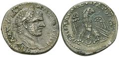 Caracalla AR Tetradrachm, Antiochia Caracalla (198-217 AD). AR Tetradrachm (27 mm, 13.42 g), Antiochia, Syria. Obv. B AY T K M A ΑΝΤΩΝΙΝΟC CΕ, laureate head to right. Rev. ΔΗΜΑΡX ΕΞ ΥΠΑΤΟC ΤΟ Δ, eagle