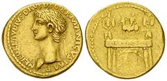 Nero Claudius Drusus AV Aureus, rare Nero Claudius Drusus, father of Germanicus and Claudius (died 9 BC). AV Aureus (18-19 mm, 7.68 g). Rome mint. Struck under Claudius, 41-42 AD. Obv. NERO CLAVDIVS D
