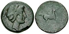 Corinth AE21, c. 34-31 BC Corinthia, Corinth, under Roman rule. AE21 (7.42 g), C. Heius Pam and Q. Caecil Niger duovir, 34-31 BC. Obv. Head of Aphrodite right, CORINTH behind. Rev. Q CAECIL NIGR C HEI