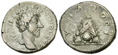Marcus Aurelius AR Didrachm, Caesarea Marcus Aurelius (161-180 AD). AR Didrachm (21-22 mm, 6.57 g), Cappadocia, Caesaraea-Eusebia, 161-166. Obv. AYTOKP ANTωNЄINOC CЄB, Bareheaded bust of Marcus Aureli