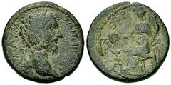 Marcus Aurelius AE23, Irenopolis-Neronias Marcus Aurelius (161-180 AD). AE23 (7.52 g), Irenopolis-Neronias, Cilicia, Year 119 (=169/170 AD). Obv. AY K M AYP ANTΩNEONOC..., Laureate head right. Rev. IP