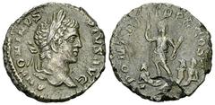 Caracalla Denarius, emperor reverse, scarce Caracalla (198-217 AD). AR Denarius (18 mm, 2.81 g), Roma (Rome) 210-213 AD. Obv. ANTONINVS PIVS AVG, Laureate head right. Rev. PONTIF TR P X COS II, Caraca