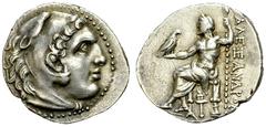 Alexander III AR Drachm Kings of Macedon. Alexander III. "the Great" (336-323 BC). AR Drachm (19 mm, 4.28 g), Pella, circa 276-274 BC. Obv. Head of Herakles right, wearing lion's skin. Rev. ΑΛΕΞΑΝΔΡΟY