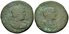 Caracalla AE33, Aratos of Pompeiopolis Caracalla (197-217 AD). AE33 (16.37 g), Soloi-Pompeiopolis, Cilicia, 216-217 AD. Obv. AYT K M AYP CEOVHPOC ANTΩNEINOC CEB / Π - Π, laureate, draped and cuirassed