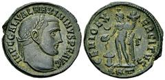 Maximinus II Daia AE Nummus, Antioch Maximinus II Daia (305-313 AD). AE Nummus (22 mm, 6.11 g), Antioch, 310-311 AD. Obv. IMP C GAL VAL MAXIMINVS P F AVG, Laureate head right. Rev. GENIO EXERCITVS, Ge