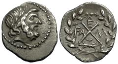Elis (under the Achaean League) Hemidrachm, ex BCD and rare Elis , under the Achaean League. AR Hemidrachm (16-18 mm, 2.07 g), c. 86-c. mid 1st. Century BC. Obv. Laureate head of Zeus right. Rev. Cent