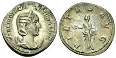 Otacilia Severa AR Antoninianus, rare Philip I. Arabs (244-249 AD) for Otacilia Severa . AR Antoninianus (23 mm, 4.90 g), c. 244-246 AD, Rome. Obv. MARCIA OTACIL SEVERA AVG, Bust, diademed, draped, on