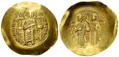 Johannes II Comnenus AV Hyperpyron, Thessalonica Johannes II Comnenus (1118-1143 AD). AV Hyperpyron (28-29 mm, 4.34 g). Thessalonica, c. 1137-1143. Obv. KERO HQEI, IC XC across field, Christ, nimbate,
