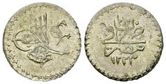 Mahmud II AR 5 Para 1223/23 Ottoman Empire. Mahmud II. (1223-1255 H./1808-1839 AD). AR 5 Para 1223/23 (15 mm, 0.38 g), Misr (Kairo). KM 166. Almost FDC.